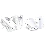 TP-Link TL-PA7027P KIT Powerline Netzwerkadapter, weiß & Powerline Adapter Set TL-PA7017...