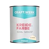 CRAFT.WERK Kreidefarbe für Möbel (750ml, dry toskana) ultramatte Chalk Paint Farbe für...