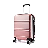 KONO Koffer Trolleys Handgepäck 55cm Leicht Hartschalenkoffer Reisekoffer mit 4 Rollen...
