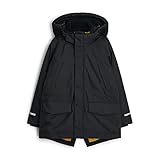 Tretorn Kids Shelter Parka Schwarz - Wasserdichter warmer Kinder Winterparka, Größe...