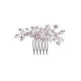 LEEQBCR 1pcs Braut Hochzeit Haarkamm Kristall Haarschmuck Braut Haarteile für Frauen und...