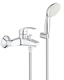 GROHE Eurosmart - Einhand- Wannenarmatur (mit Brausegarnitur, automatische Umstellung...
