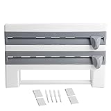 3-Fach Wandrollenhalter, Schneidabroller Küchenrollenhalter Papierrollenhalter für 3...