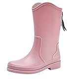 Kobilee Gummistiefel Damen Kurz Outdoor Rutschfest Atmungsaktiv Wasserdicht Regenschuhe...