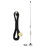 TWAYRDIO Dualband-NMO-Antenne, 43.2 cm (17 Zoll), UKW-, UHF-, Amateur-Radioantennen für 2...