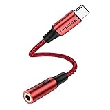 MOSWAG USB Typ C auf 3,5 mm Kopfhöreranschluss-Adapter, Audio-Adapter USB C auf Aux...