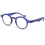 Kleyn Unisex Runde Lesebrille Blau