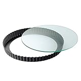 Original Kaiser Inspiration Tarteform mit Hebeboden Glas 28 cm, Quicheform...