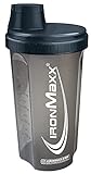IronMaxx Eiweiß Shaker - Anthrazit matt 700ml | Proteinshaker mit Drehverschluss, Sieb &...