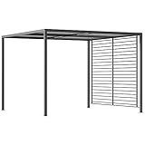 Outsunny Pergola, 3 x 3 m Pavillon, Windsichere Überdachung mit Schiebedach,...