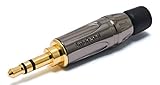 Amphenol KS3PC-AU 3.5 mm Stereo Mini Plug - Black/Gold