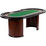 GAMES PLANET Pokertisch „Royal Flush“, 213 x 106 x75 cm, Farbwahl, Gewicht 58kg, 9...