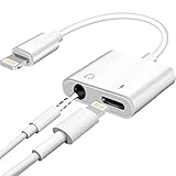 AZOWYU Kopfhörer Adapter für iPhone【 MFi Zertifiziert】 2 in 1 Lightning auf Klinke...