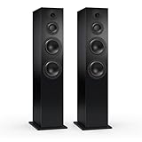 Nubert nuBoxx B-70 | Schwarze Standlautsprecher | 2 Stück Passivboxen | Für Moderne...