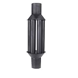 Vulkan Abgaswärmetauscher Warmlufttauscher XL Rauchgaskühler 150mm schwarz Rauchrohr...