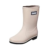 stiefeletten damen Gummistiefel Damen Chelsea Boots Gartenschuhe Regenstiefel Segelstiefel...