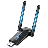 ElecMoga USB WLAN Stick für PC, 1300Mbps USB 3.0 WLAN Adapter PC 2.4GHz/5.8GHz Dual Band...