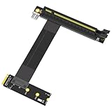 Swiixxer Riser-Kabel M.2 NVME auf PCIE X16 Adapter Grafik-Verlängerungskabel 90 Grad PCI...