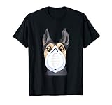 Husten Sie mich nicht an lustige Hund mit Virenschutzmaske T-Shirt