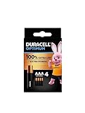 4 x Duracell AAA Optimum (1 Blister mit 4 Batterien) 4 Batterien (MX2400/Mini STILO/MICRO)