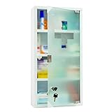 Style home Medizinschrank Arzneischrank 60x30x12cm, abschließbarer Medikamentschrank...