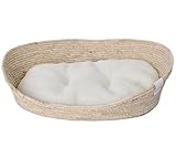 Dehner Premium Lovely Kuschelbett Tiefer Schlaf, 58 x 48 x 18 cm, Naturmaterial/Plüsch,...