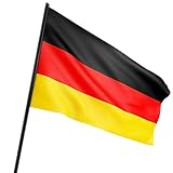 3x Große Deutschland Stockfahne Fahne Flagge SET 60x90 Stab WM EM Fußball Fahne Neu