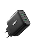 UGREEN 18W+18W USB Ladegerät Schnellladegerät Quick Charge 3.0 2 Port Ladeadapter USB...