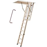 Bodentreppe | wärmegedämmt | U-Wert 1,16 | 130 x 70 cm | 3-teiliges Leiternteil | Lichte...