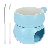 EXHUMKY 1 Satz Fondue Set aus Keramik Schmelztopf für Schokolade und Käse mit...