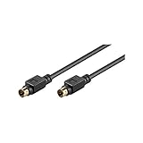 Goobay 50057 S Video Kabel vergoldete Mini DIN Stecker 4 polig S-Videokabel geschirmt SVHS...