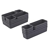 1x Schubladen-Organizer Set Aufbewahrungs-Box Einteiler verstellbar anthrazit