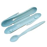 Tupperware Kinder Soft-Fütterlöffel hellblau blau TupperCare Löffel mit Box