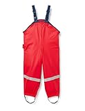 Playshoes Unisex Kinder Fleece-Trägerhose 408622, 8 - Rot, 128