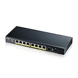 Zyxel 8-Port Gigabit PoE Switch |Smart managed |Tisch-/Wandmontage und lüfterloses Design...