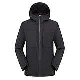 YCBMINGCAN Warmer Mantel für Herren, Softshell-Jacke, plüschverdickte, winddichte, warme...