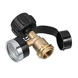 Abaodam Propangasflaschen Adapter mit Manometer für Grill Camping und Heizgeräte...