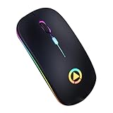 Yardenfun 1Stück Kabellose RGB mit Ergonomischem Design Wiederaufladbar Leise und...