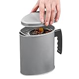DingC Fettbehälter mit Sieb,Deckelgriff-Fettsparer | 1,3 l...