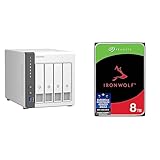 Qnap TS-433-4G NAS System 4-Bay & Seagate IronWolf 8 TB interne Festplatte, NAS HDD, 3.5...