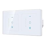 CURRYSMARTER WLAN Rollladenschalter [Gen6] 2 Fach, Jalousien Schalter mit steuerbarer LED,...