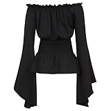 Neon Kleid Damen Damen Elegante Tops Langarm Boho Bluse Top Plus Size Shirt Gothic...