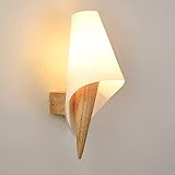 FEE-ZC Trading Company Nordisches Holz Farbe Wandleuchte, Moderne Nachttischlampe aus...