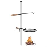 Lagerfeuer-Schwenkgrill, robuster Schwenkgrill für Lagerfeuer, Grillrost über...