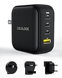 LULULOOK 100W Ladegerät, USB C Netzteil 4 Ports GaN PD Schnellladegerät Universal...