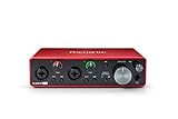 Focusrite Scarlett 2i2 3. Gen USB-Audio-Interface für Aufnahmen, Komposition, Streaming...