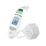 medisana TM 750 digitales 6in1 Fieberthermometer Ohrthermometer für Erwachsene,...