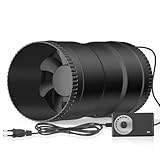 Hon&Guan 150mm Inline-Rohrventilator Regelbar, 587m³/h Rohrlüfter, Abluftventilator mit...