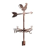 Dyna-Living Wetterhahn Windfahne Weather Cock Wetterfahnen Weather Vane Metall Cockerel...