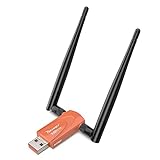 Wireless USB WiFi Adapter für Desktop PC, Techkey V20 AC1300Mbps Netzwerk-Dongle mit Dual...